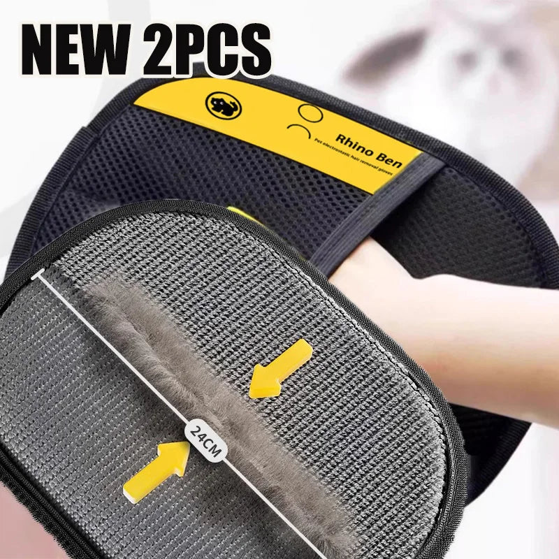 Pet Grooming & Hair Deshedding Gloves