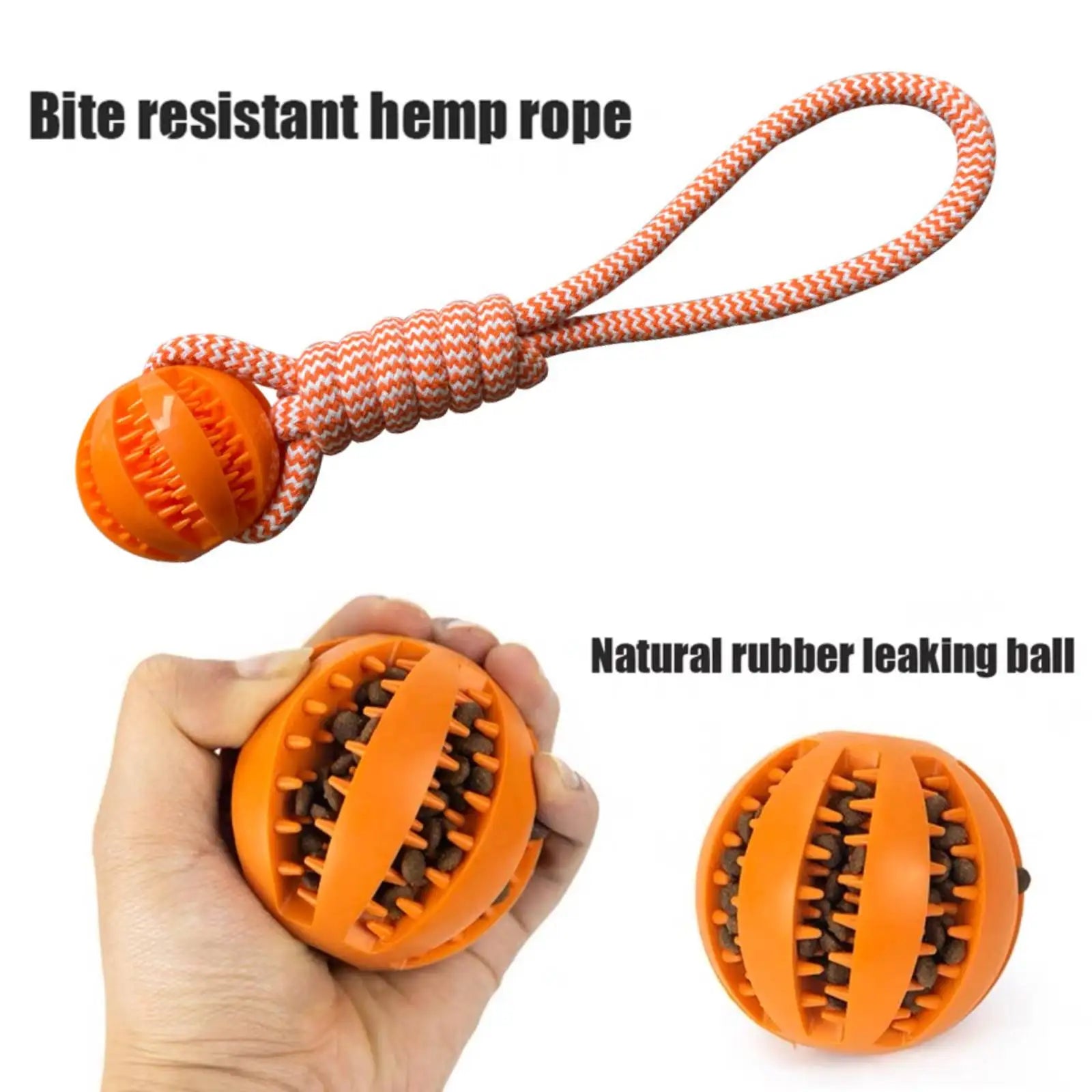 Cotton Rope Handle Treat Chew Ball