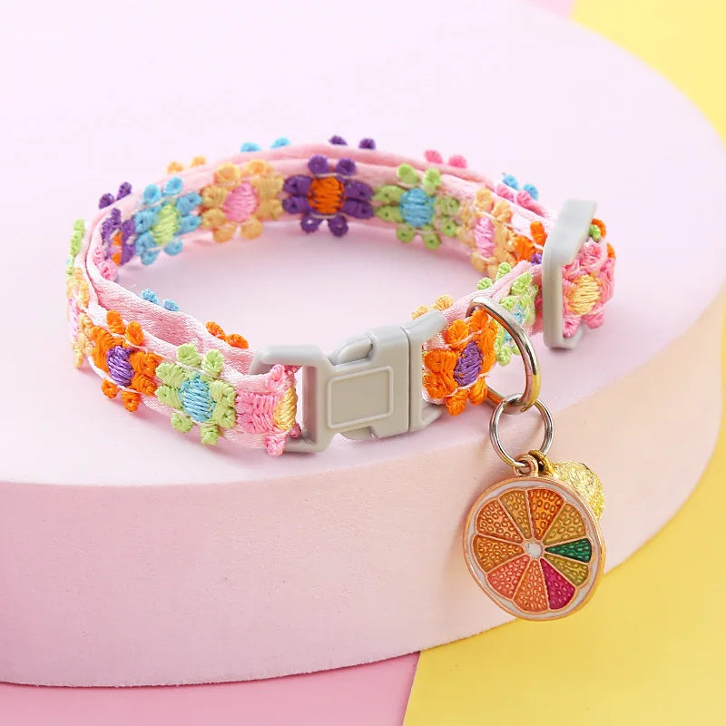 Colorful Safety Pet Collar With Bell