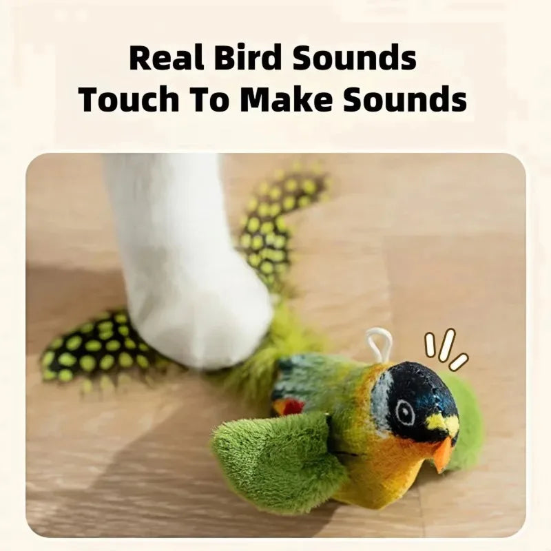 Hanging Bird Sound Interactive Cat Toy