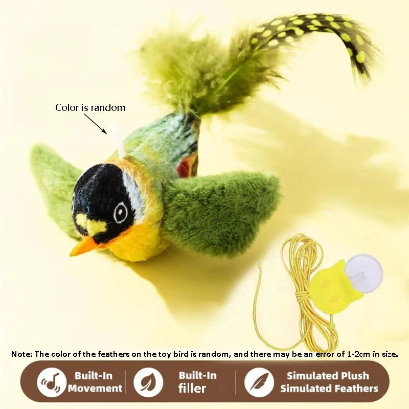 Hanging Bird Sound Interactive Cat Toy