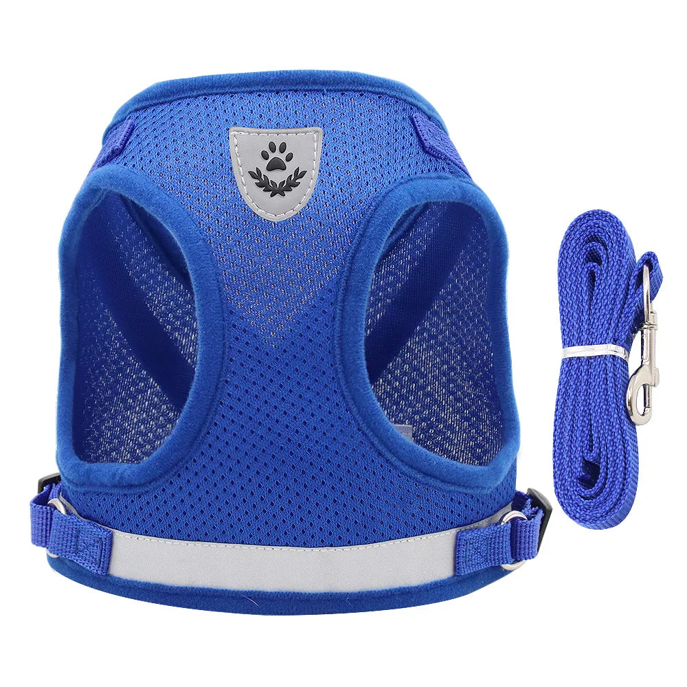 Adjustable Pet Dog Cat Harness and Leash Set Harness for Dogs Cats Vest Harness Puppy Dog Kitten Lead Cat Collar Pet Accessories