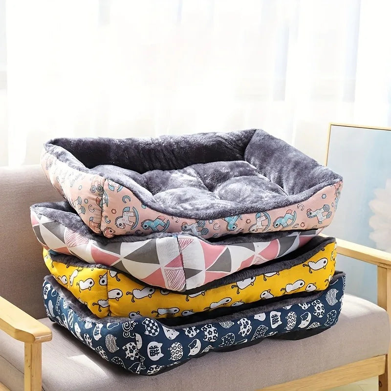 Cozy Winter Plush Pet Sofa Bed