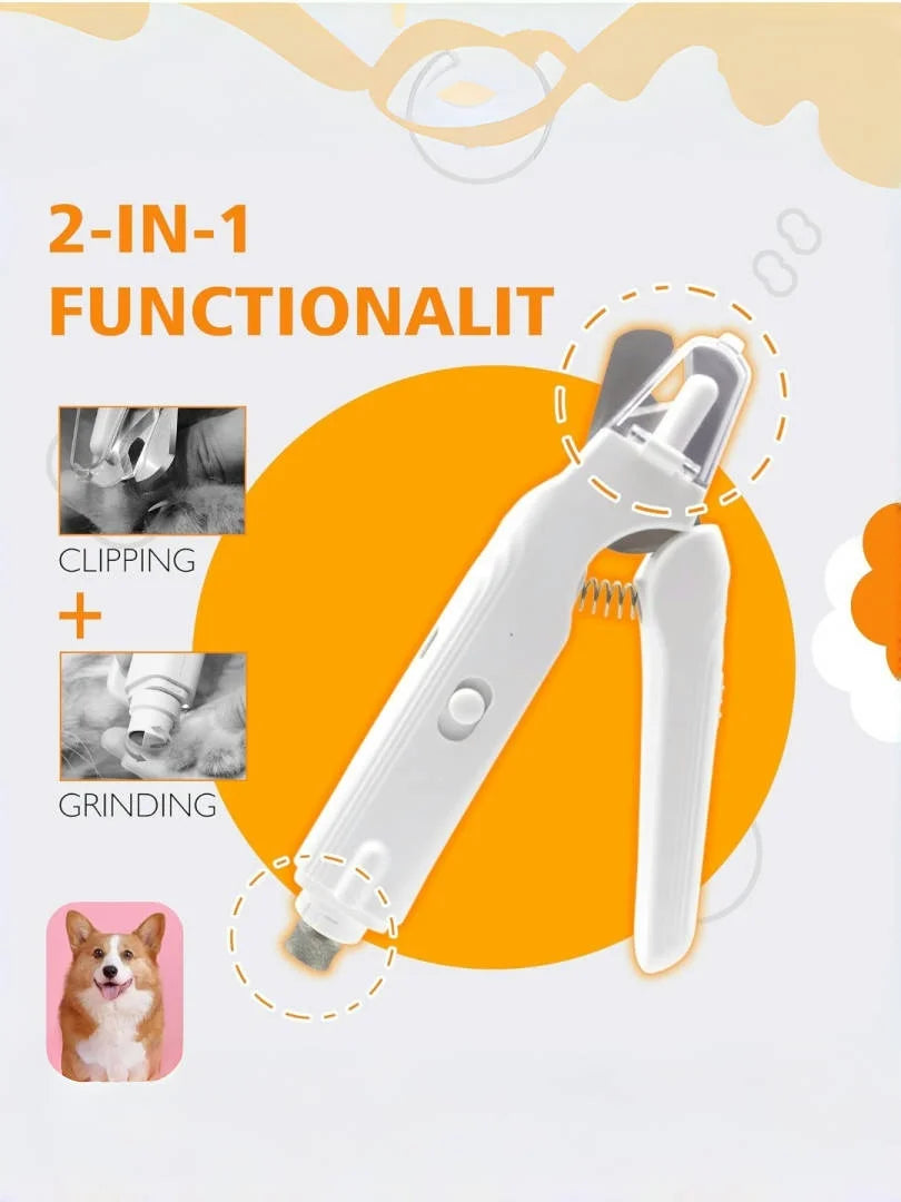 LED Light Quiet Pet Nail Grinder