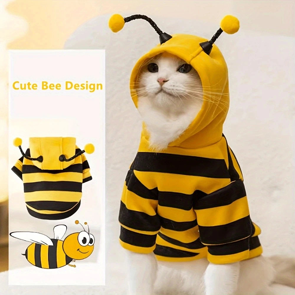 Cute Bee Costume Pet Hoodie