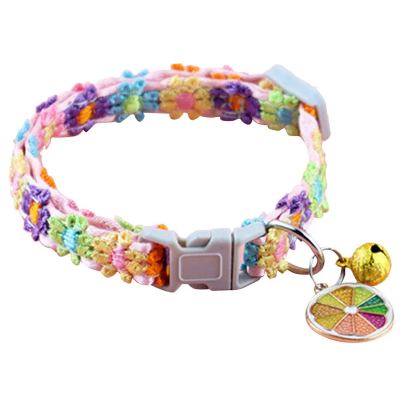 Colorful Safety Pet Collar With Bell