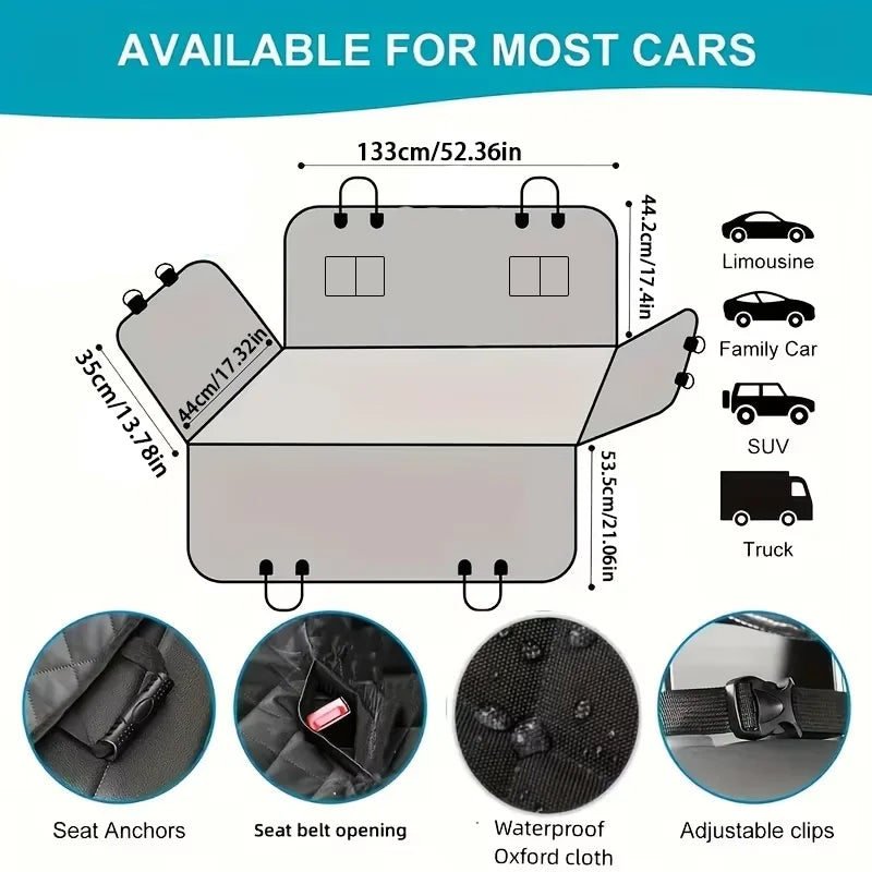 Heavy-Duty Waterproof Pet Car Seat Protector