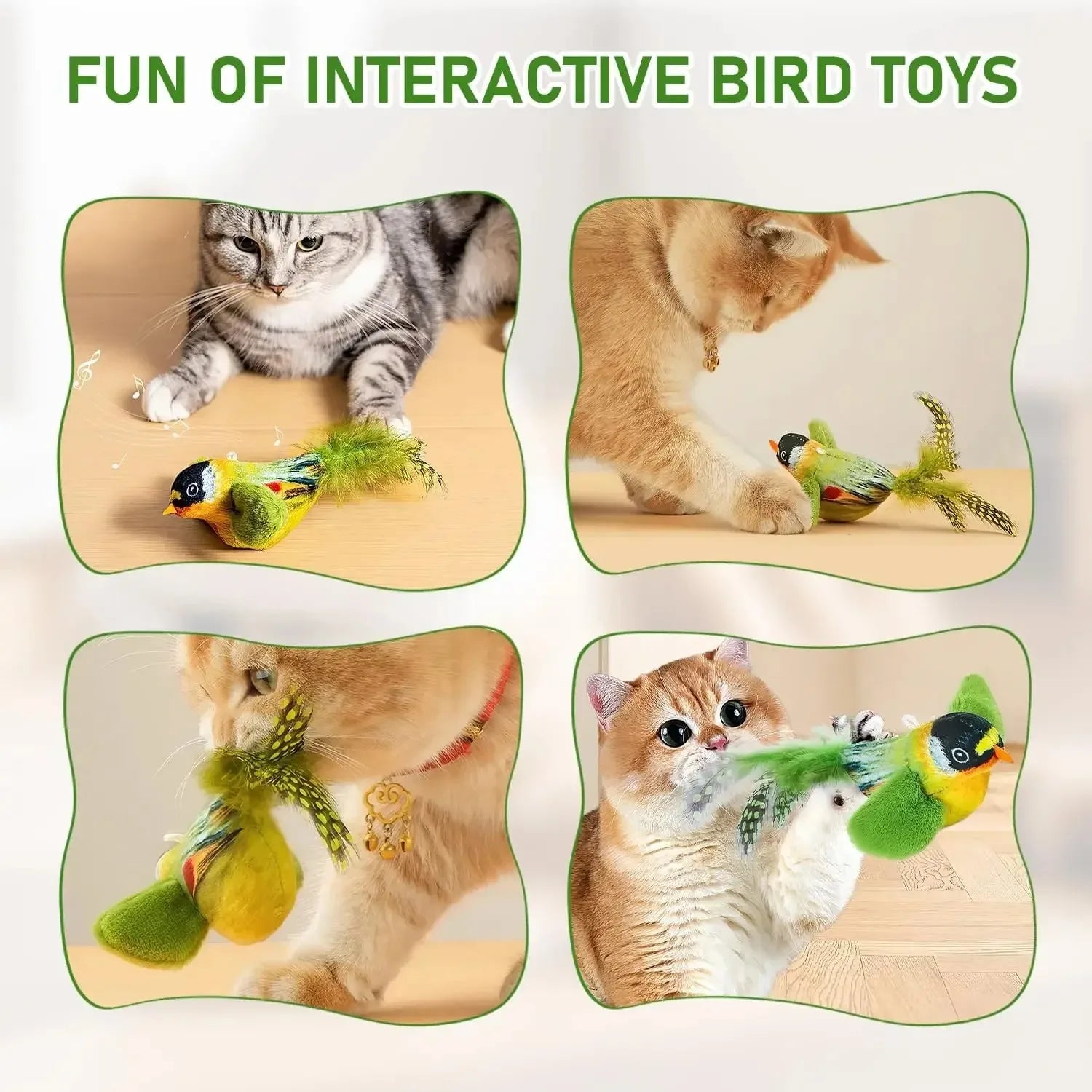 Hanging Bird Sound Interactive Cat Toy
