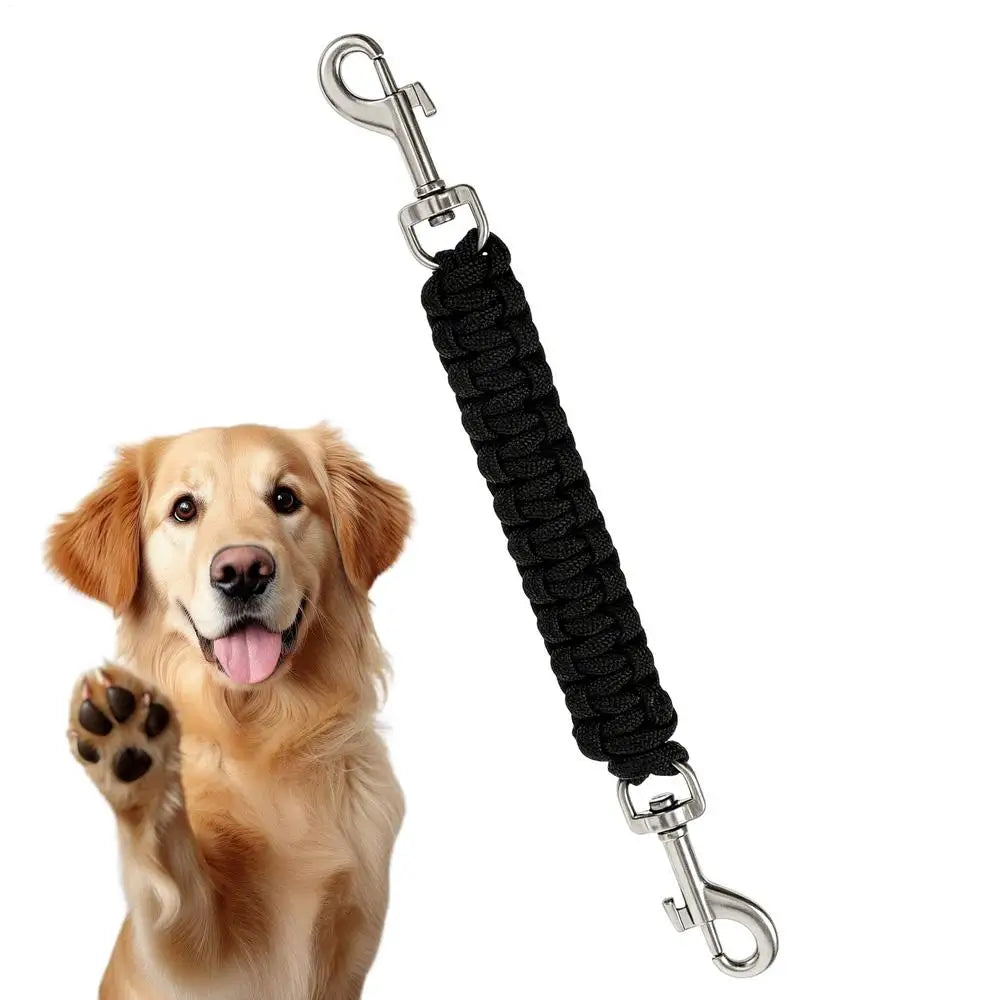Dog Collar Safety Clip Double End Adjustable No Pull Connector Harness Safety Strap Puppy Kitten Small Medium Dogs Walking Park