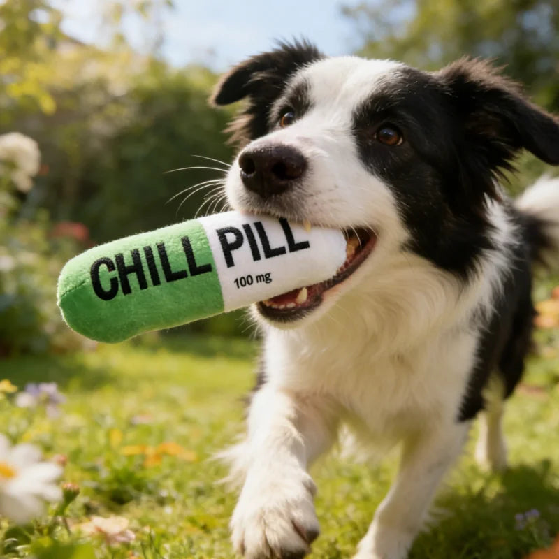 Durable Plush Capsule Chew Toy