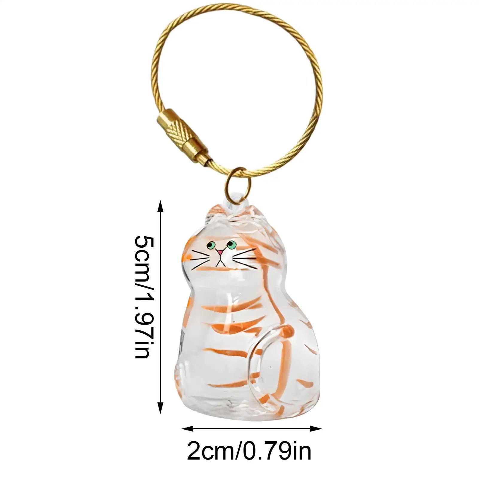 Cat Hair Storage Capsule Keychain Collecting Pet Hairs Memorial Accessories Simple Designed Cat-Shaped Keychain ﻿