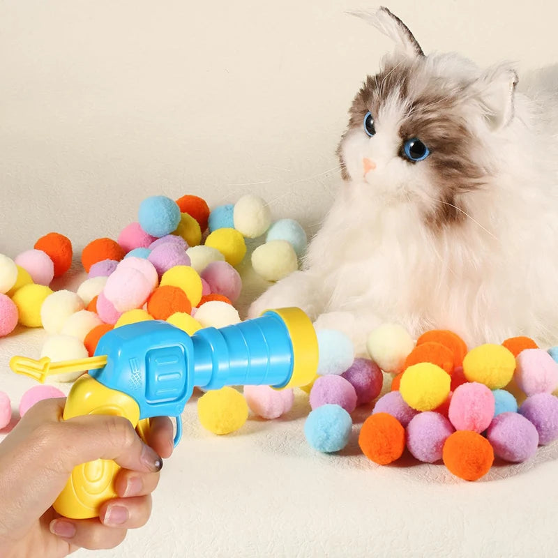 Interactive Mini Ball Launcher Cat Toy