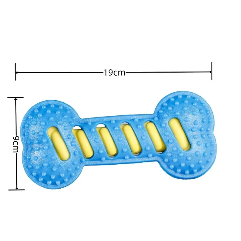 Durable Squeaky Rubber Bone Toy
