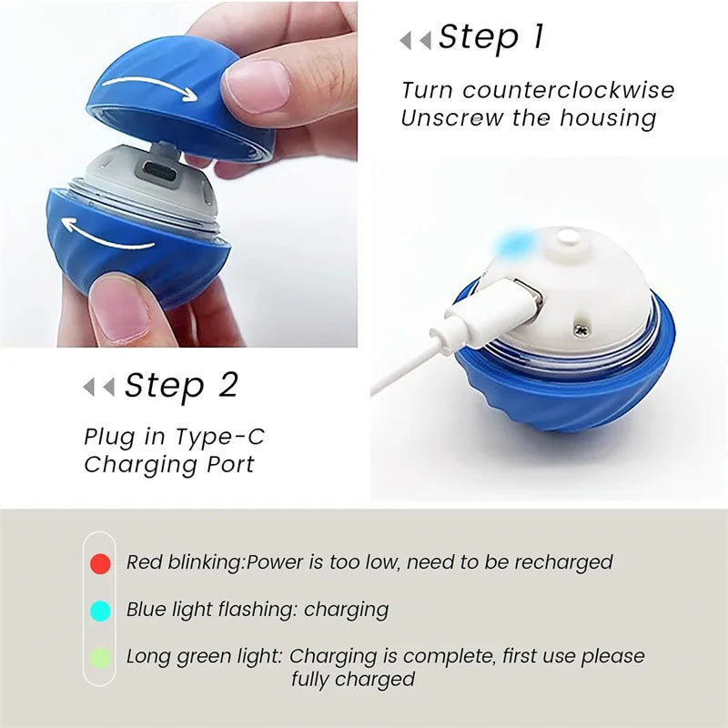 Pelota interactiva electrónica inteligente para perros que rebota
