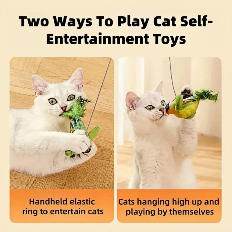 Hanging Bird Sound Interactive Cat Toy
