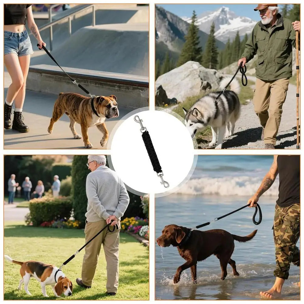 Dog Collar Safety Clip Double End Adjustable No Pull Connector Harness Safety Strap Puppy Kitten Small Medium Dogs Walking Park