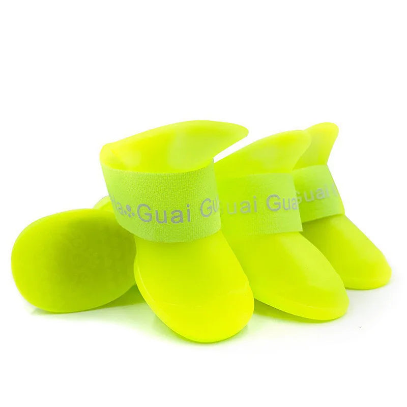 Soft Silicone Waterproof Pet Shoes