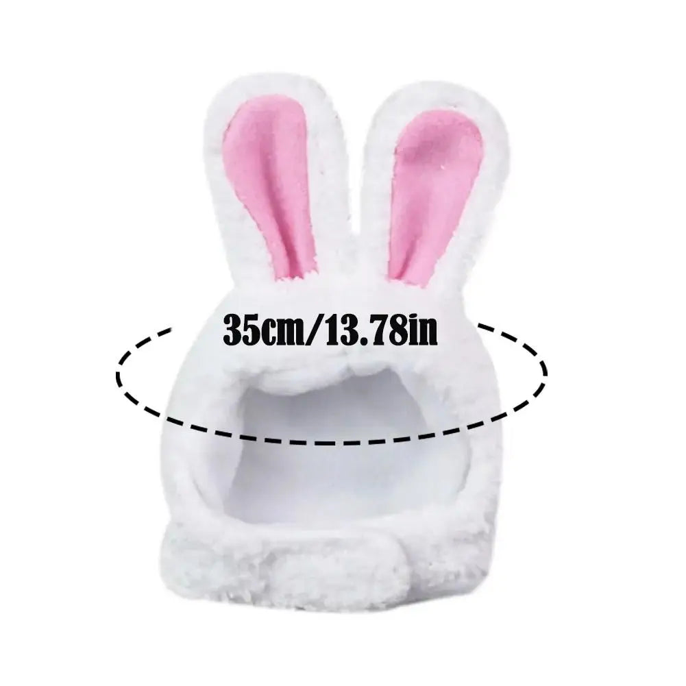 Cat Decorative Pet Products New Warm Cat Head Cover Rabbit Ear Plush Hat Lamb Accessories Pet Hat Cat Clothes  S9M7