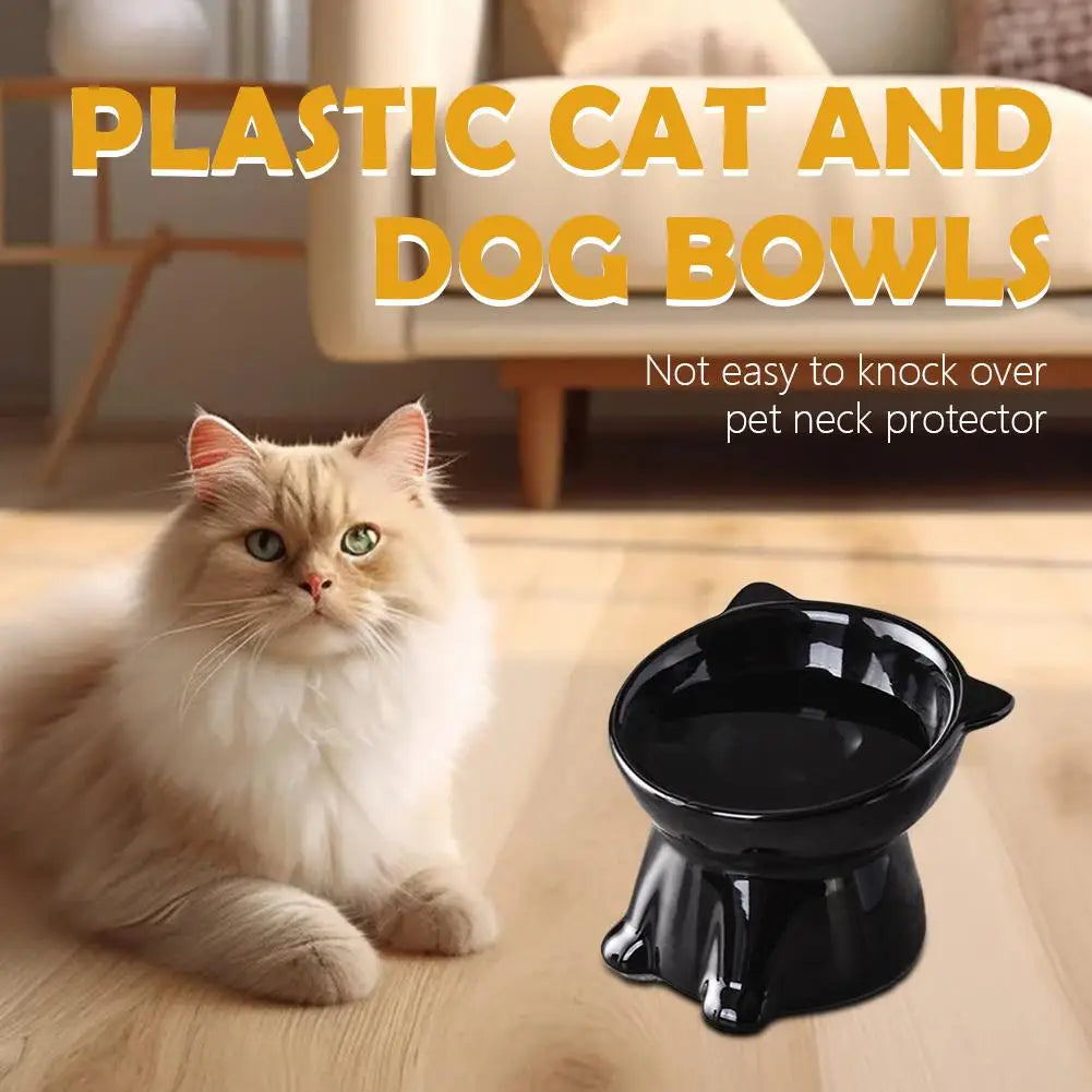 Cat Bowl Pet Accessories Ceramic Diagonal High Feet Cute Protection Cervical Spine Dog Bowl Drink Water Bowl Pet Supplies